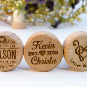 35 HEART & CALLIGRAPHY Personalized Wine Stopper Designs