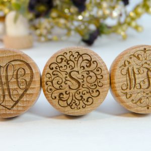 monogram personalized wine stoppers