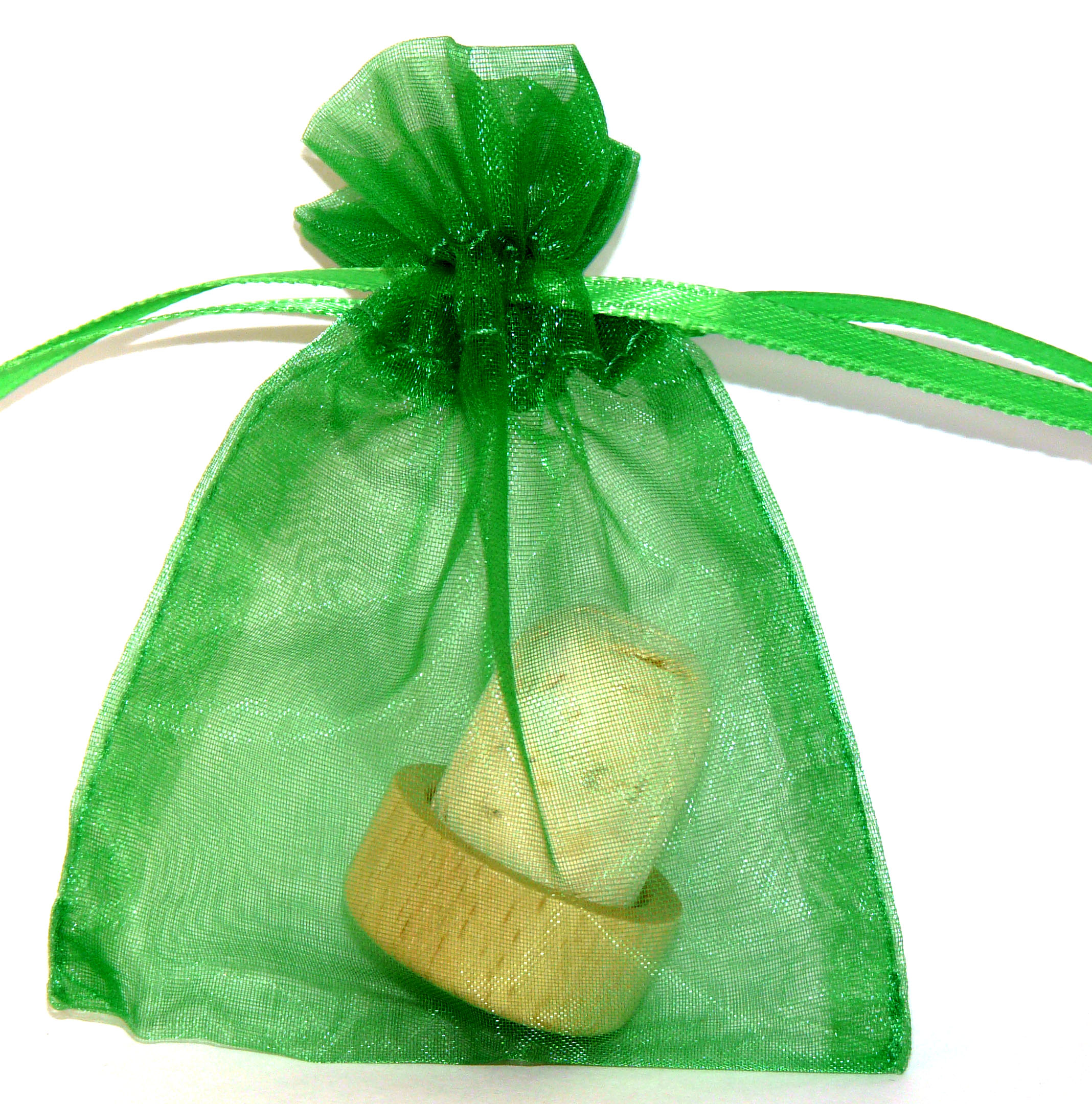 Emerald Green 3 x 4 organza bags
