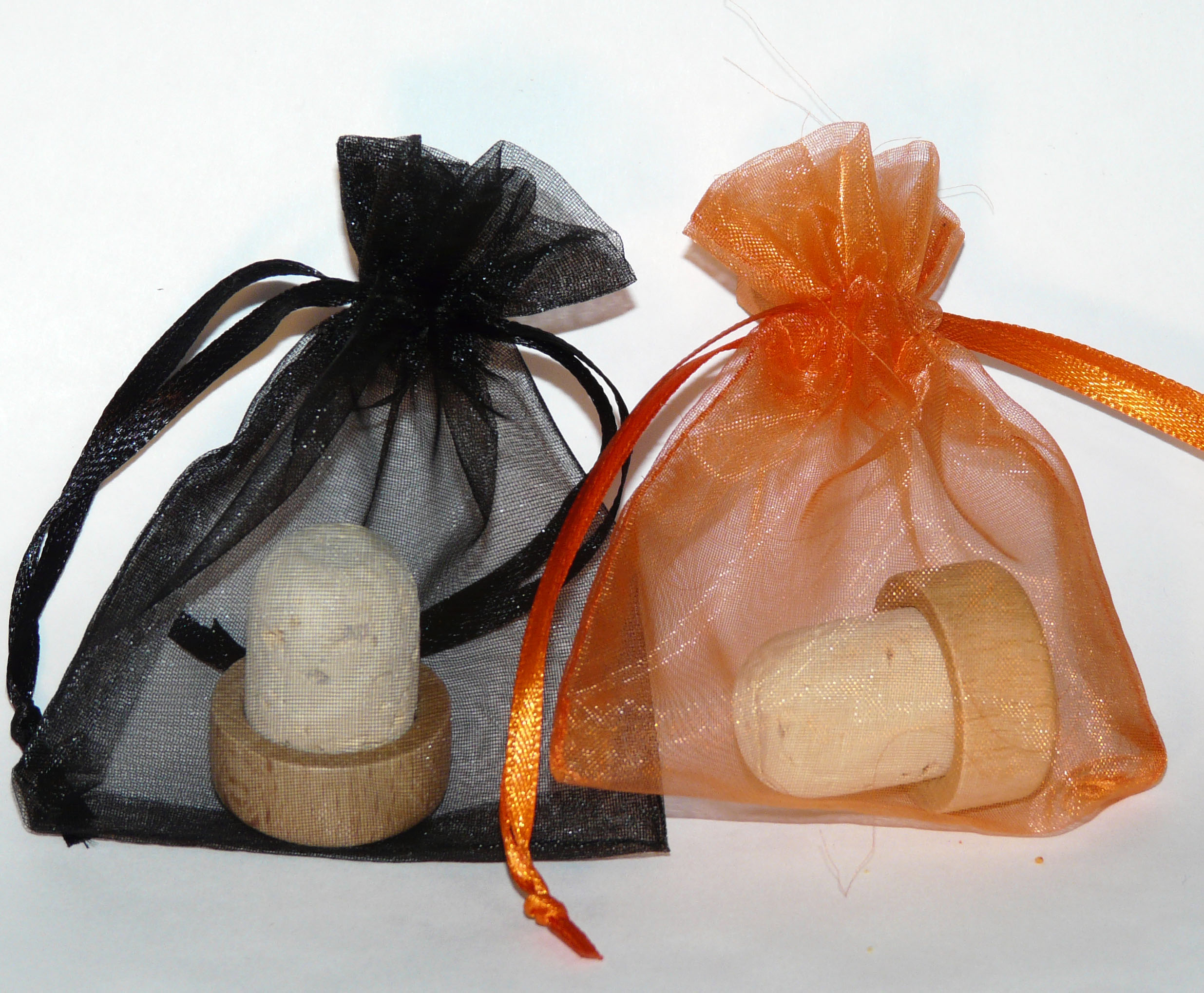 Halloween Mix 3 x 4 Organza Favor Bags (Black, Orange))