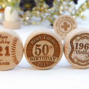 Happy Birthday Party Favor Personalized Wine Stoppers