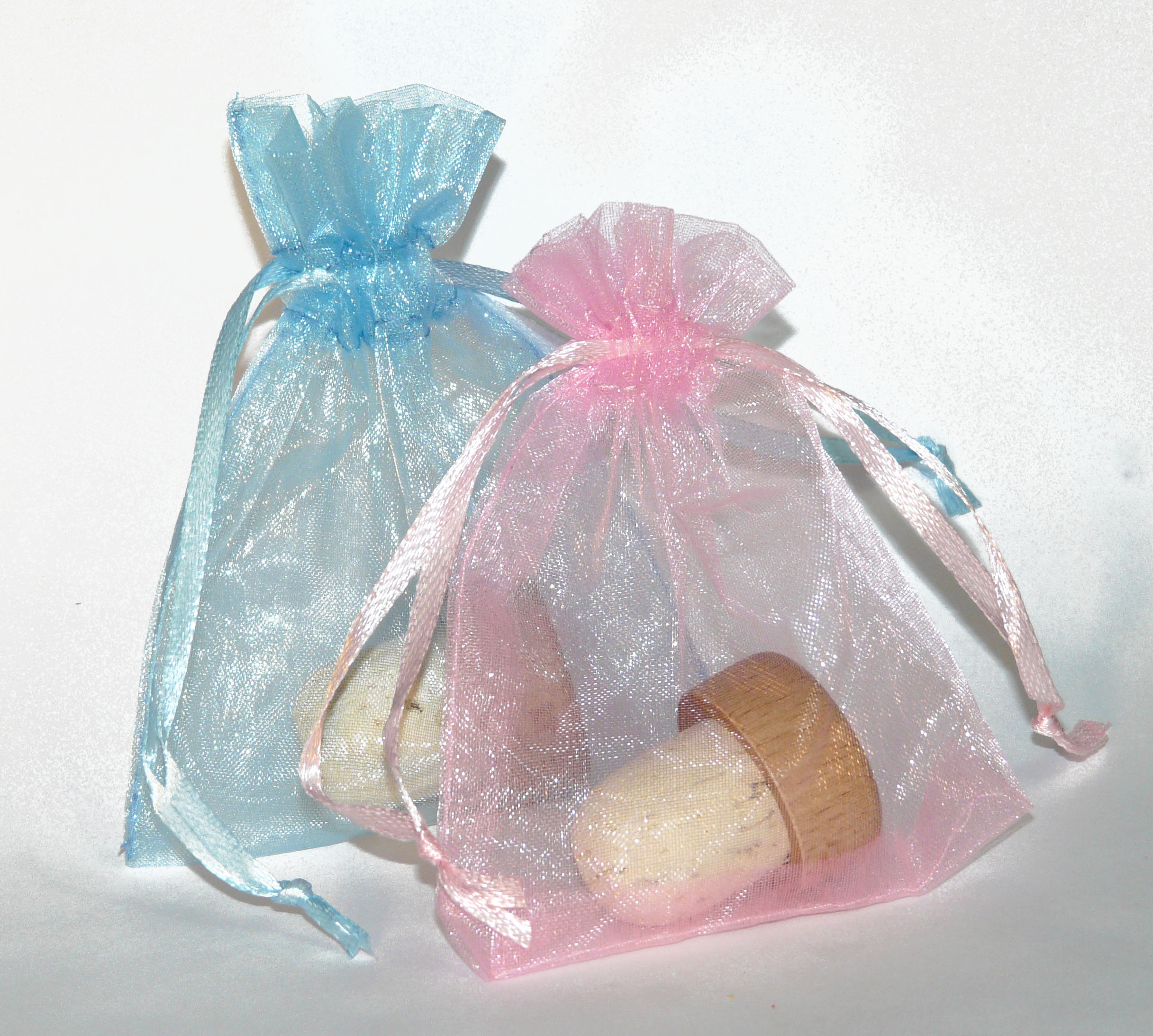 Gender Reveal Mix 3 x 4 Organza Favor Bags (Pink, Lt Blue)