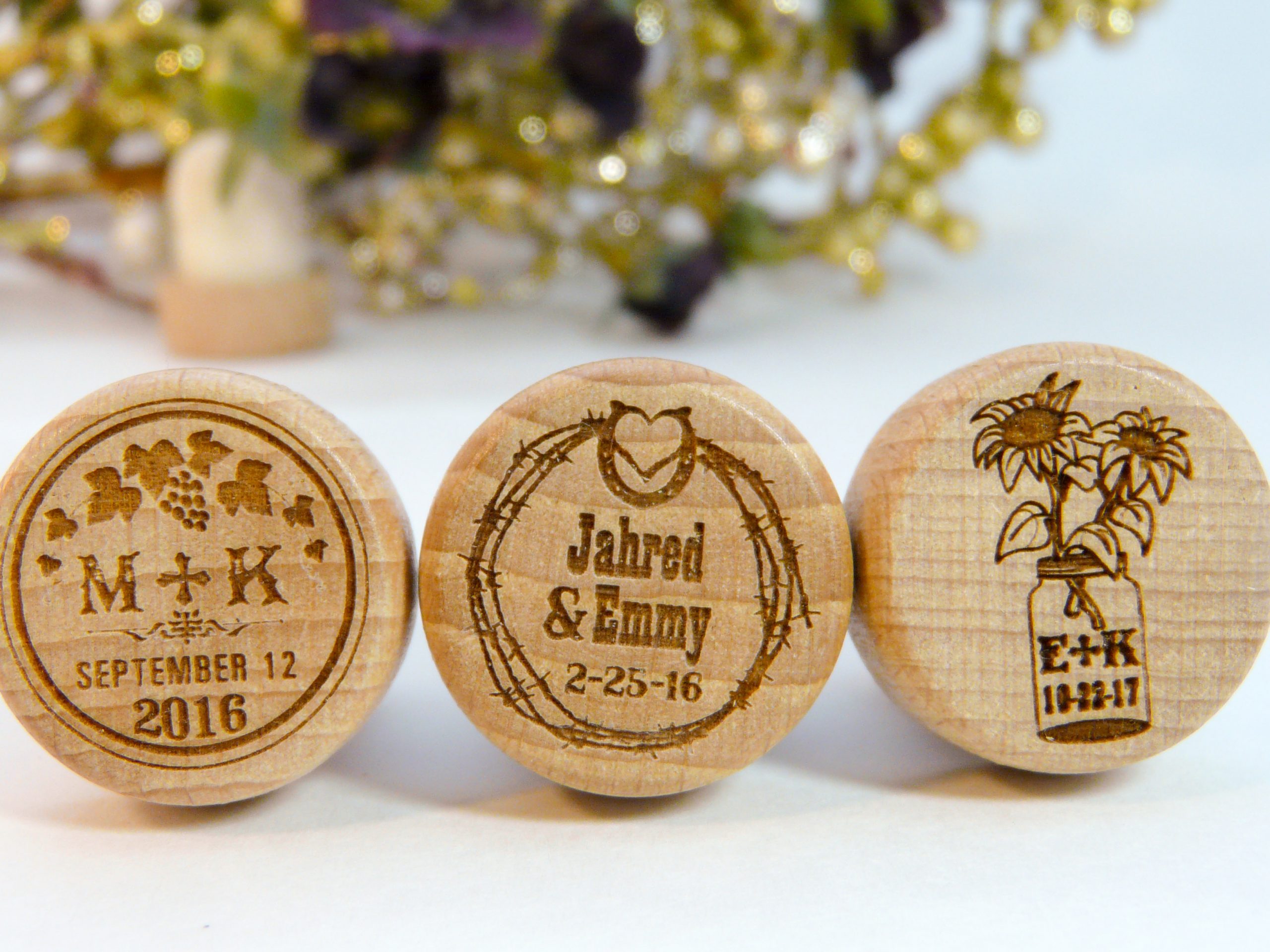35 WINERY RUSTIC Personalized Wine Stopper Designs