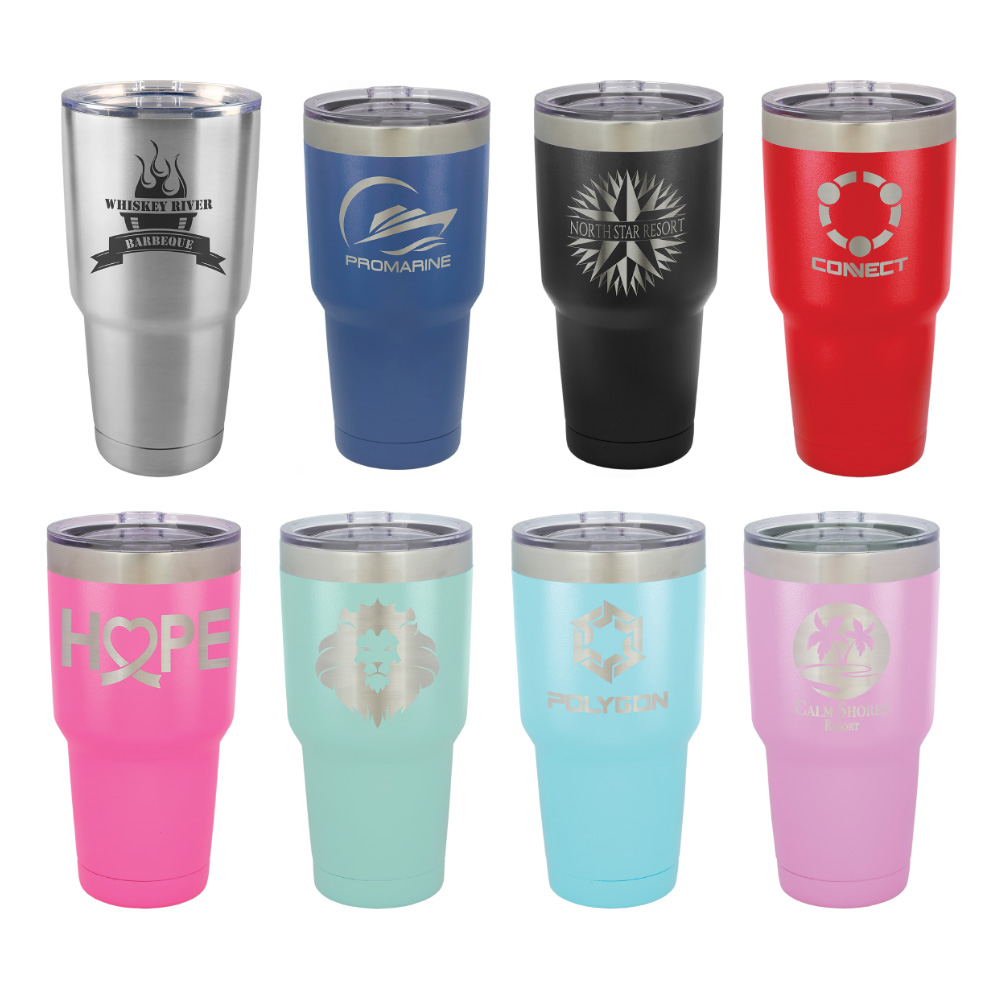 Personalized Powder Coated Tumbler 30oz Double Wall Insulated Choose Your  Color