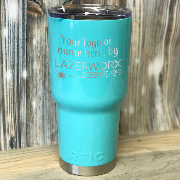 RTIC-old-style-30-oz-teal-seafoam-blue-stainless-steel-tumbler-laser-engraved-personalized-logo-lazerworx
