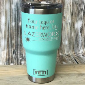 Logo Laser Engraved Yeti / Ozark Trail 30 oz Stainless Steel Tumbler Mug