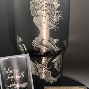 Beautiful Mermaid laser engraved on 30 oz Polar Camel Stainless Steel Tumbler - Can be Personalized