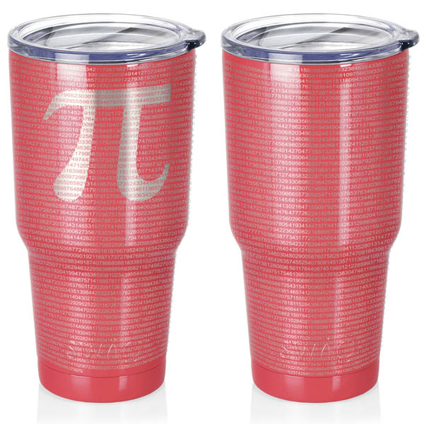 coral-30-oz-stainless-steel-SWIG-insulated-tumbler-laser-engraved-math-geek-science-teacher-pi-10000-digits