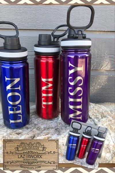 Personalized Personalized RTIC 16 oz Water Bottle - Powder Coated -  Customize with Your Logo, Monogram, or Design - Custom Tumbler Shop